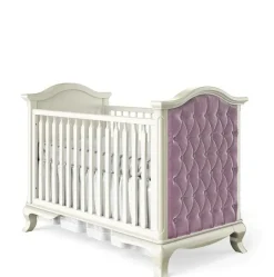 Romina Cleopatra Baby Bed Solid White Velvet