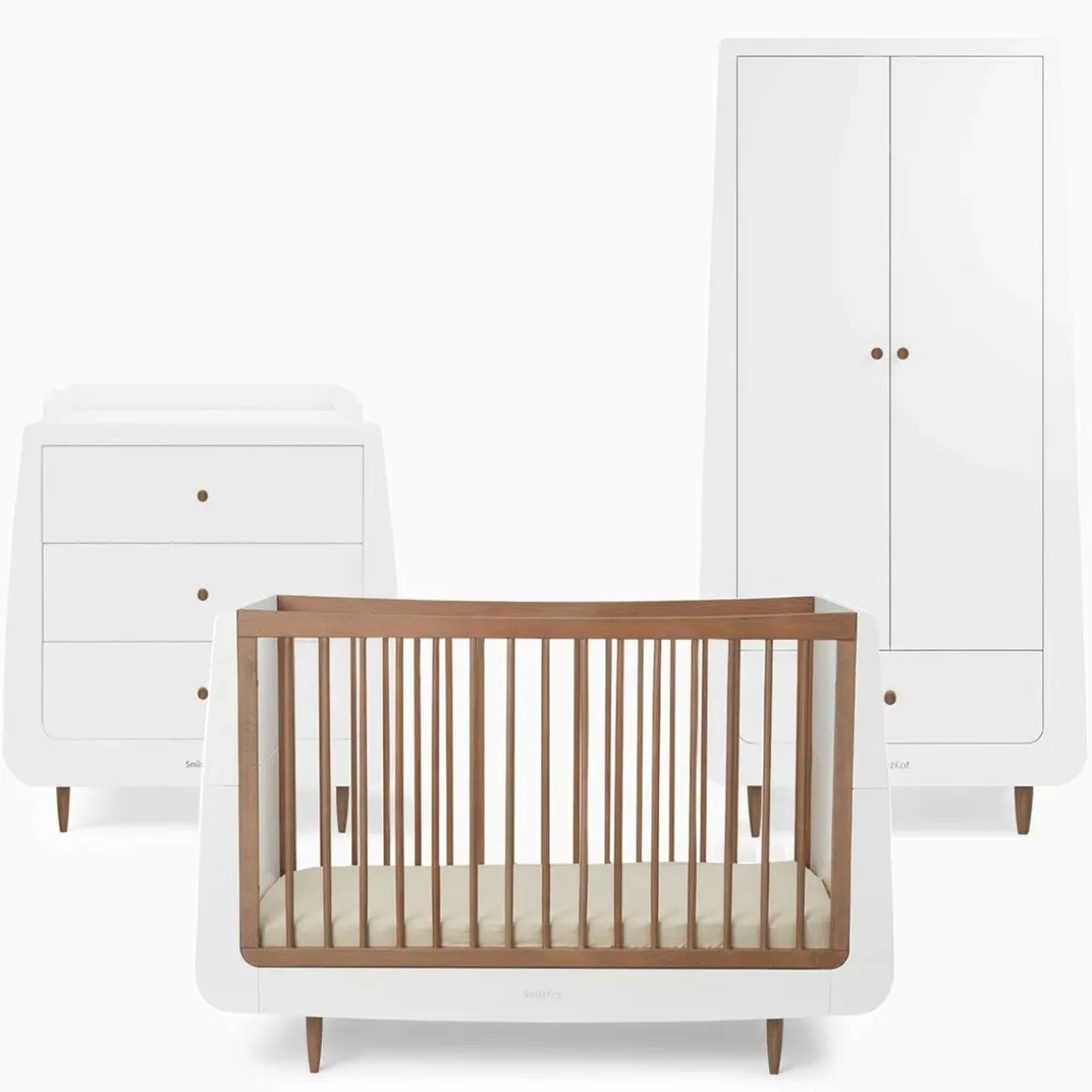 SnuzKot Skandi Babykamer 3-Delig Walnut Natural Edit