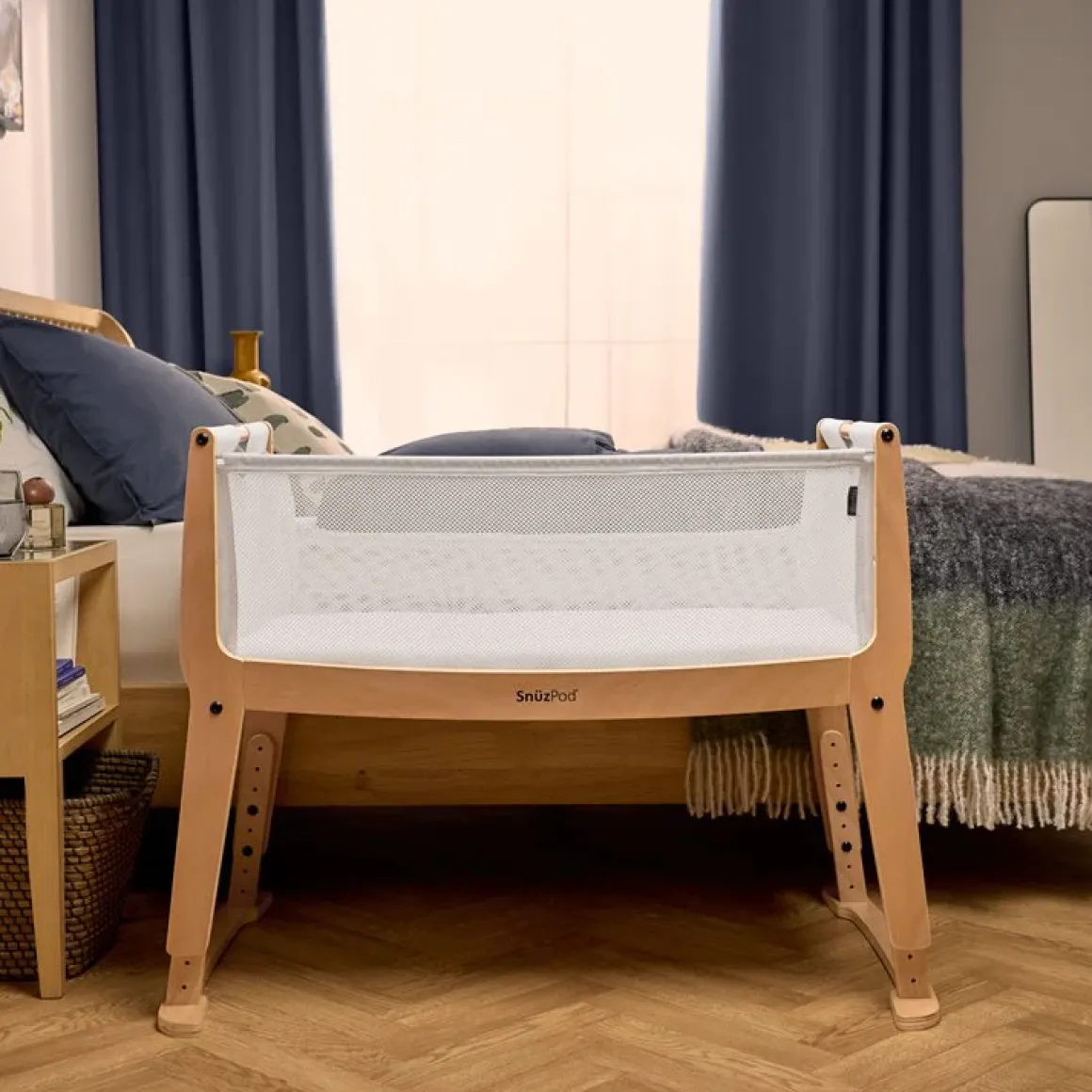 SnuzPod Studio Bedside Wieg Stockholm Natural