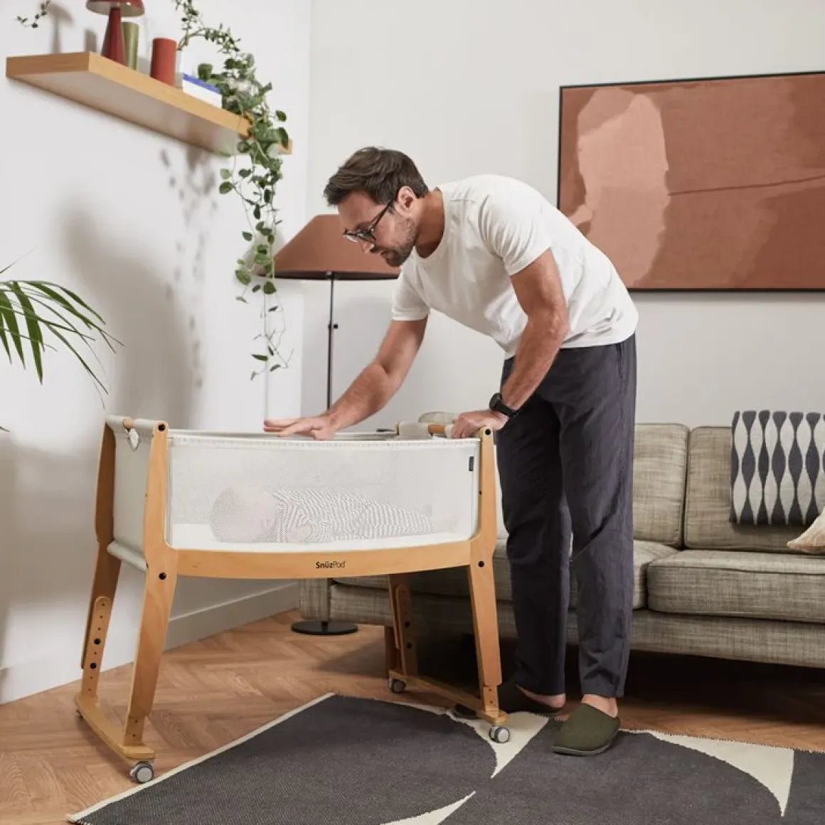 SnuzPod Studio Bedside Wieg Stockholm Natural