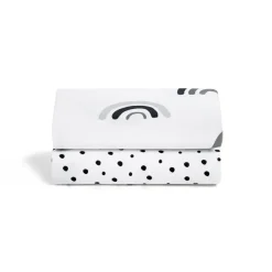 Snüz 2 Pack Hoeslaken Wieg Mono Rainbow