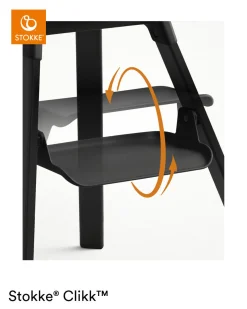 Stokke® Clikk™ Kinderstoel Midnight Black + Reistas