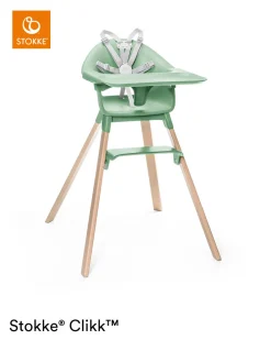Stokke® Clikk™ Kinderstoel Clover Green + Reistas