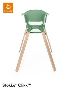Stokke® Clikk™ Kinderstoel Clover Green + Reistas