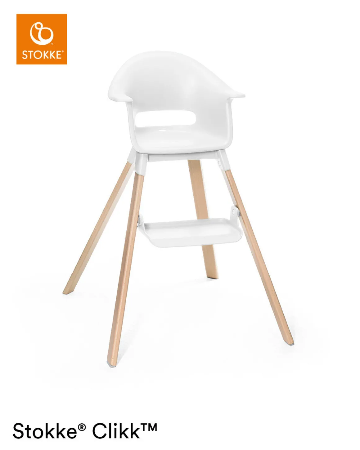 Stokke® Clikk™ Kinderstoel White + Reistas