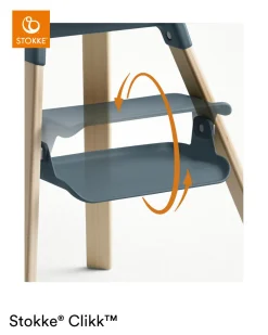Stokke® Clikk™ Kinderstoel Fjord Blue + Reistas