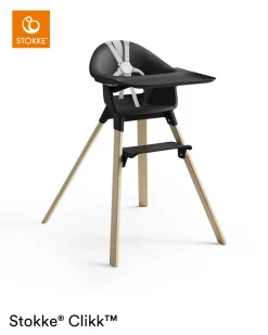 Stokke® Clikk™ Kinderstoel Black Natural