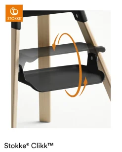 Stokke® Clikk™ Kinderstoel Black Natural