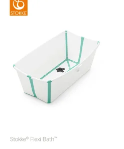 Stokke® Flexi Bath™ White Aqua + Stokke® Flexi Bath® Newborn Support