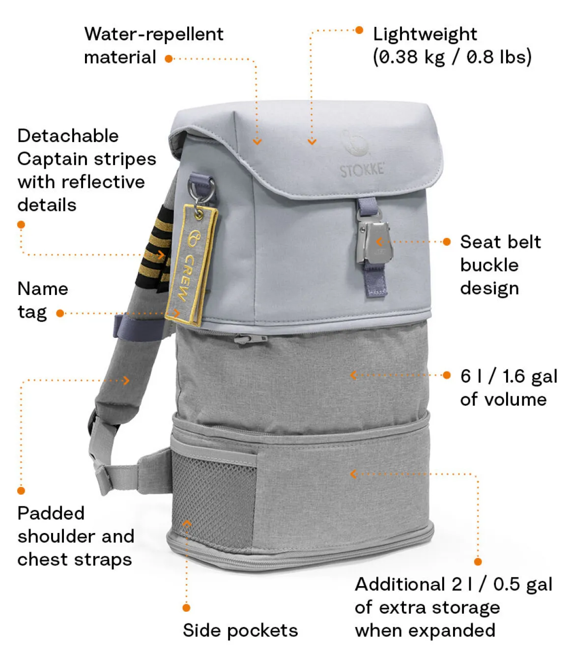 Stokke® Jetkids™ Backpack Arctic Blue