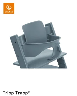 Stokke® Kinderstoel Tripp Trapp® Fjord Blue + Newborn Set™ Anthracite + Baby Set™ Fjord Blue + Tray™