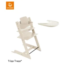 Stokke® Kinderstoel Tripp Trapp® Vanilla White + Baby Set + Tray Vanilla White