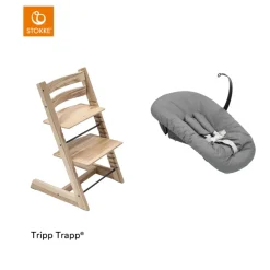 Stokke® Kinderstoel Tripp Trapp® Wild Wood + Anthracite Newborn Set™