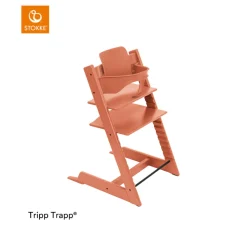 Stokke® Kinderstoel Tripp Trapp® Terracotta + Stokke® Tripp Trapp® Baby Set² Terracotta