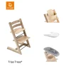 Stokke® Kinderstoel Tripp Trapp® Wild Wood + Newborn Set™ + Baby Set™ Natural + Tray™