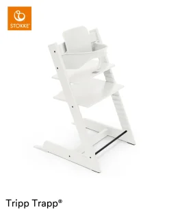 Stokke® Kinderstoel Tripp Trapp® White + Newborn Set™ + Baby Set™ White + Tray™