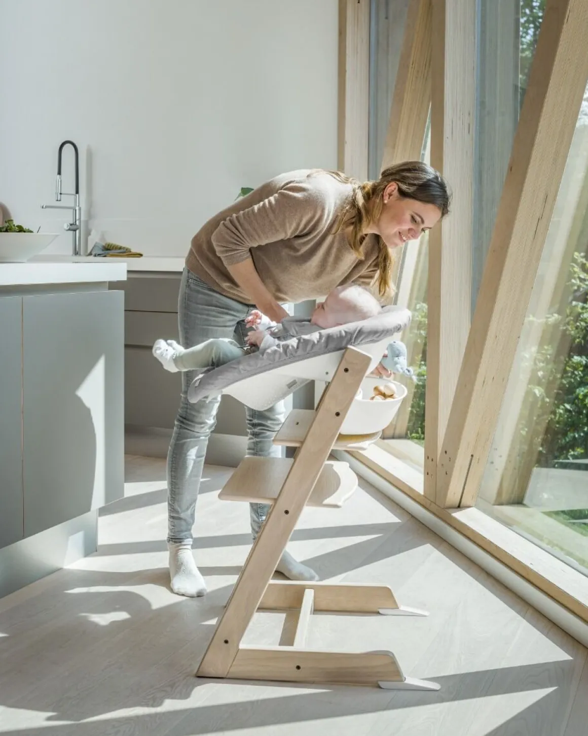 Stokke® Kinderstoel Tripp Trapp® Black + Newborn Set™