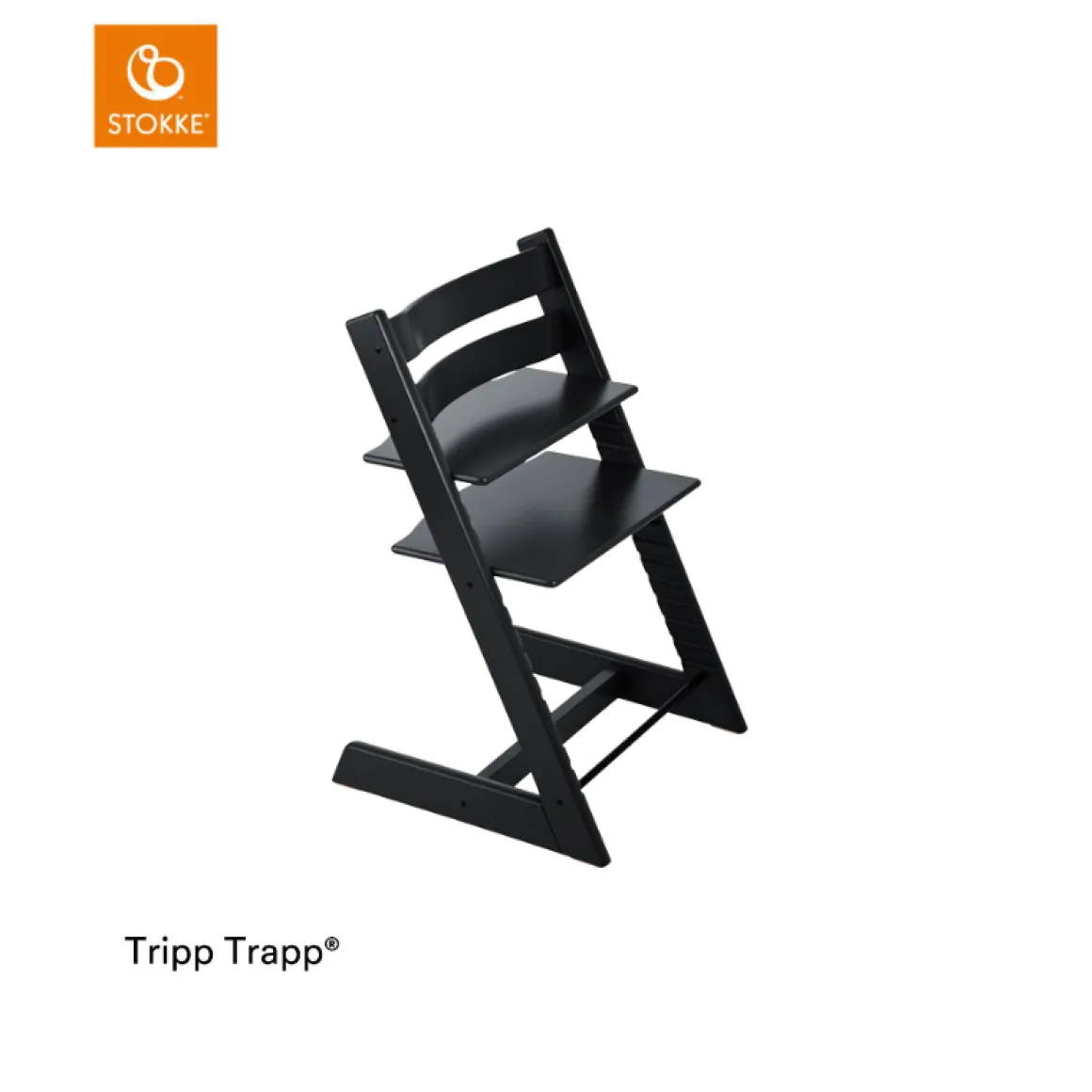 Stokke® Kinderstoel Tripp Trapp® Black + Stokke® Tripp Trapp® Baby Set² Black