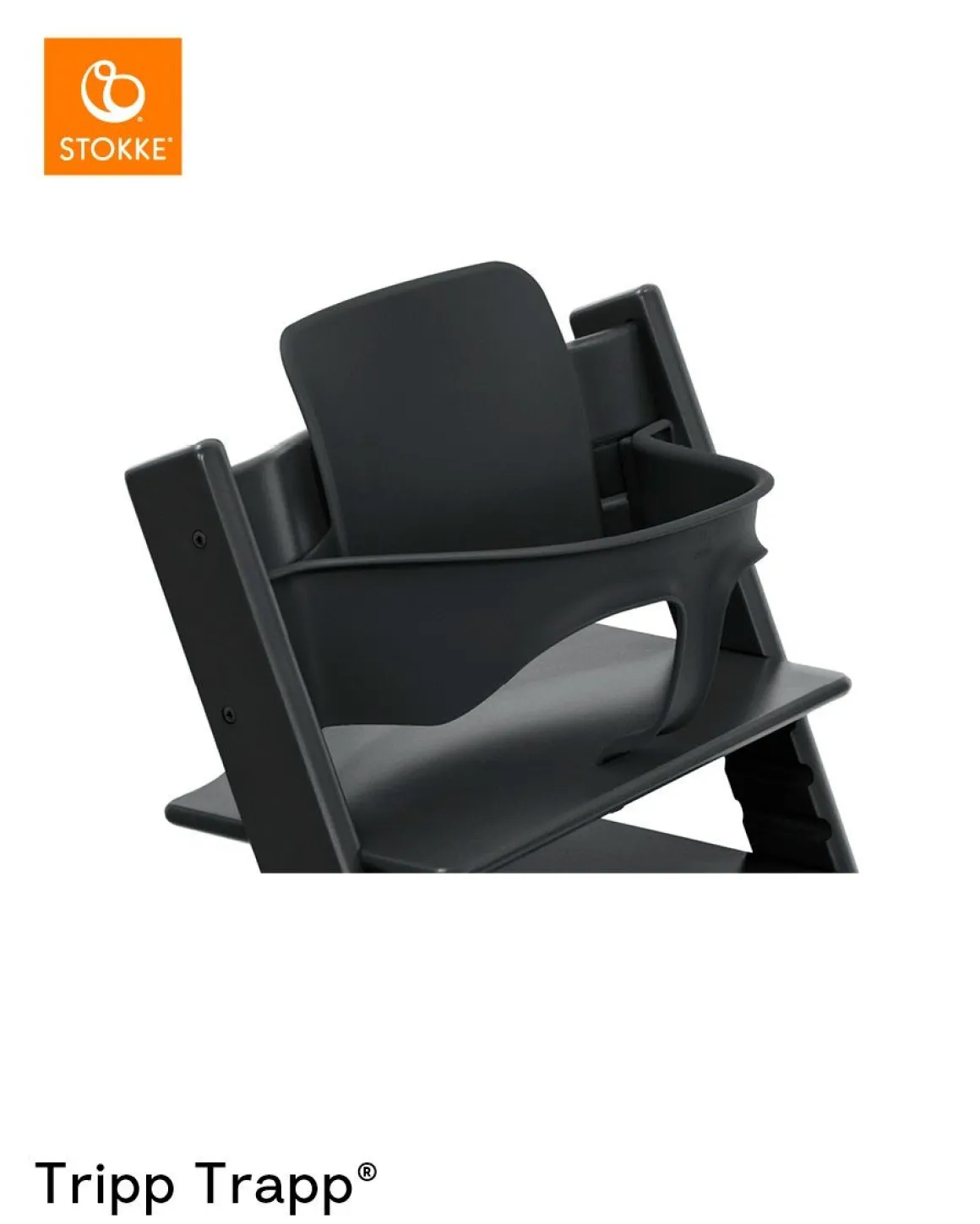 Stokke® Kinderstoel Tripp Trapp® Black + Stokke® Tripp Trapp® Baby Set² Black