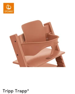 Stokke® Kinderstoel Tripp Trapp® Terracotta + Newborn Set™ + Baby Set™ Terracotta + Tray™