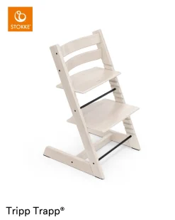 Stokke® Kinderstoel Tripp Trapp® Whitewash + Newborn Set™ Anthracite + Baby Set™ White + Tray™