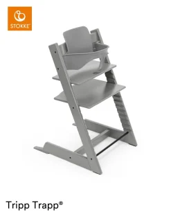 Stokke® Kinderstoel Tripp Trapp® Storm Grey + Stokke® Tripp Trapp® Baby Set² Storm Grey