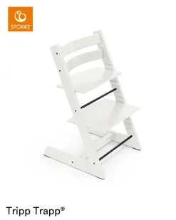 Stokke® Kinderstoel Tripp Trapp® White + Newborn Set™ Anthracite + Baby Set™ White + Tray™