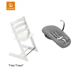 Stokke® Kinderstoel Tripp Trapp® White + Anthracite Newborn Set