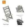 Stokke® Kinderstoel Tripp Trapp® Glacier Green + Newborn Set™ Anthracite + Baby Set™ Glacier Green + Tray™