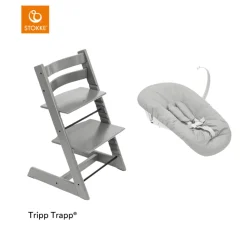 Stokke® Kinderstoel Tripp Trapp® Storm Grey + Newborn Set™