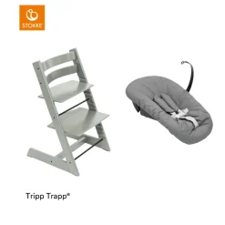 Stokke® Kinderstoel Tripp Trapp® Glacier Green + Anthracite Newborn Set