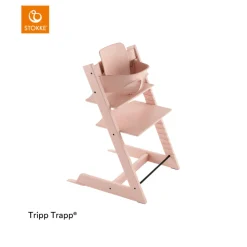 Stokke® Kinderstoel Tripp Trapp® Serene Pink + Baby Set™ + Tray