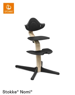 Stokke® Nomi® Chair Beech Black + Stokke® Nomi® Baby Set Black