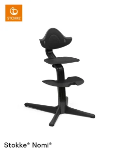 Stokke® Nomi® Chair Beech Black/Black + Stokke® Nomi® Baby Set Black