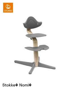 Stokke® Nomi® Chair Beech Grey + Stokke® Nomi® Baby Set Grey