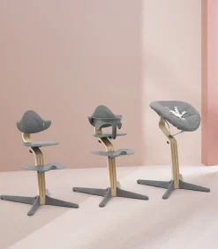 Stokke® Nomi® Chair Beech Grey + Stokke® Nomi® Baby Set Grey