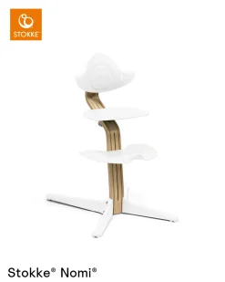 Stokke® Nomi® Chair Oak White + Stokke® Nomi® Baby Set White