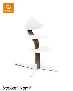 Stokke® Nomi® Chair Walnut White + Stokke® Nomi® Baby Set White