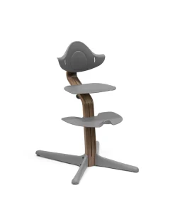 Stokke® Nomi® Chair Walnut Grey + Stokke® Nomi® Baby Set Grey
