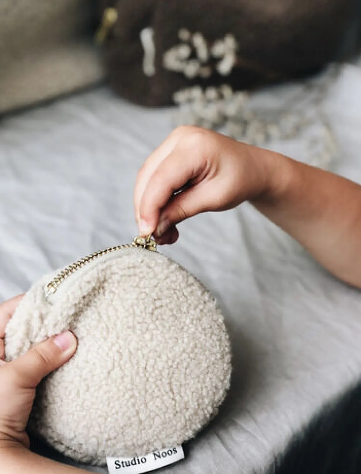 Studio Noos Teddy portemonnee Chunky Ecru
