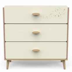 Suzie Ladenkast 3 Laden Eik/Abricot/Beige