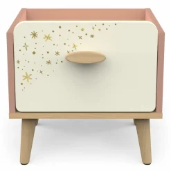 Suzie Nachtkast 1 Lade Eik/Abricot/Beige