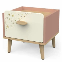 Suzie Nachtkast 1 Lade Eik/Abricot/Beige