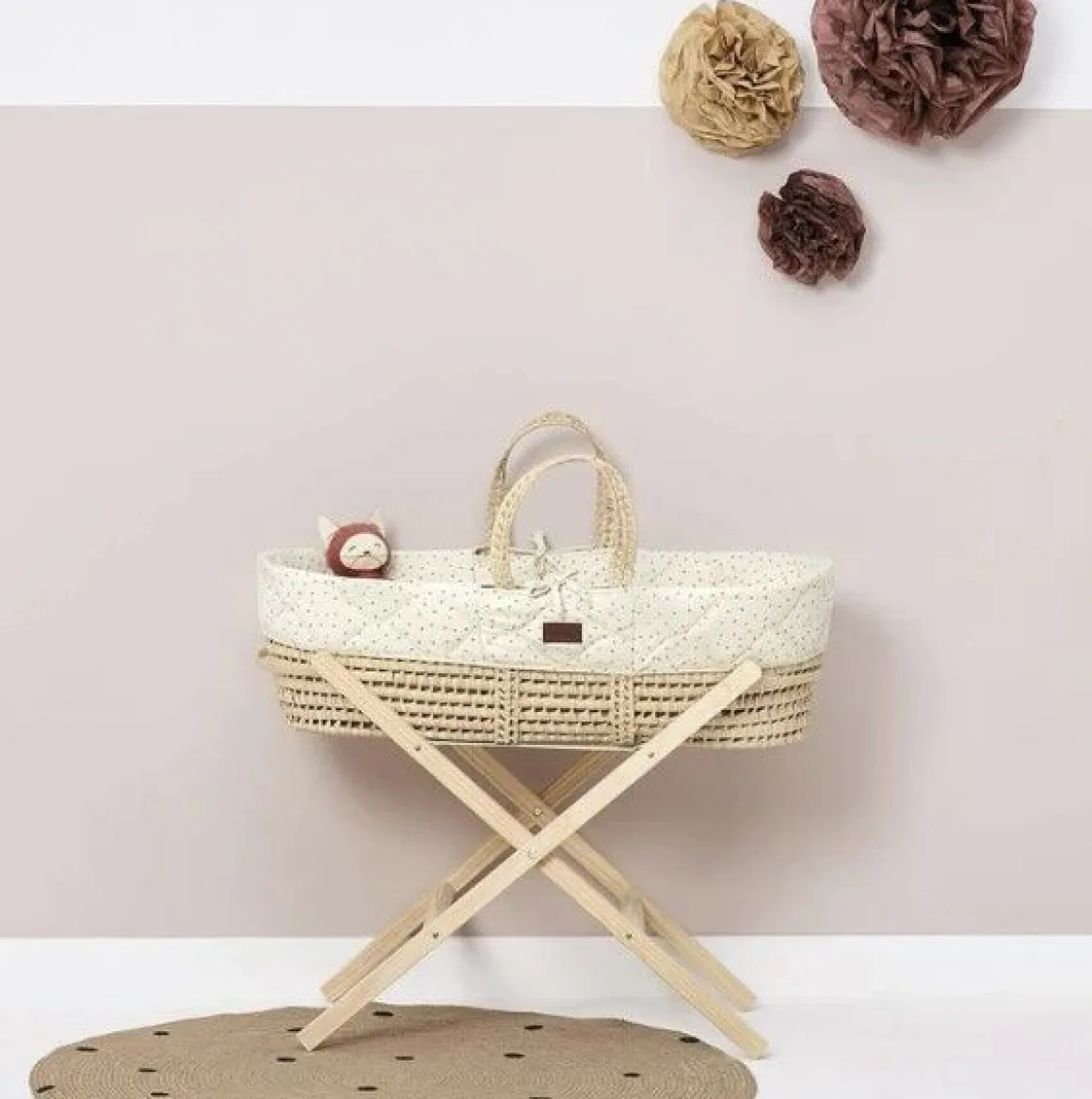 The Little Green Sheep Mozes Mand Quilted Linen Rice