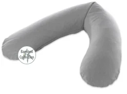 Theraline Voedingskussen Met Bamboe Hoes Melange Mid Grey 190 cm