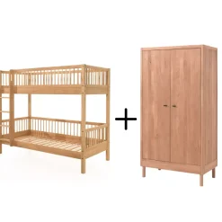 VIPACK Forrest Tienerkamer Stapelbed 2 Delig Eik