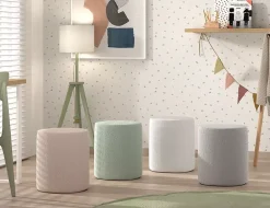 VIPACK Moon Poef Roze Bouclé