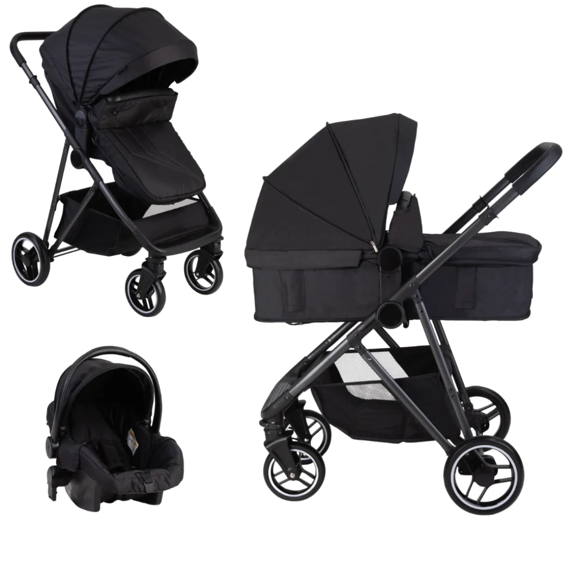 X Adventure 3 In 1 Kinderwagen Rover Zwart