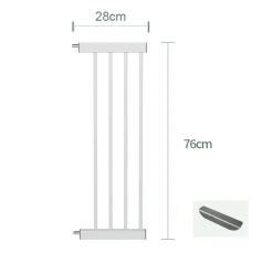 XAdventure Verstelbaar Traphek + Verlengstukken Wit 131-138 cm